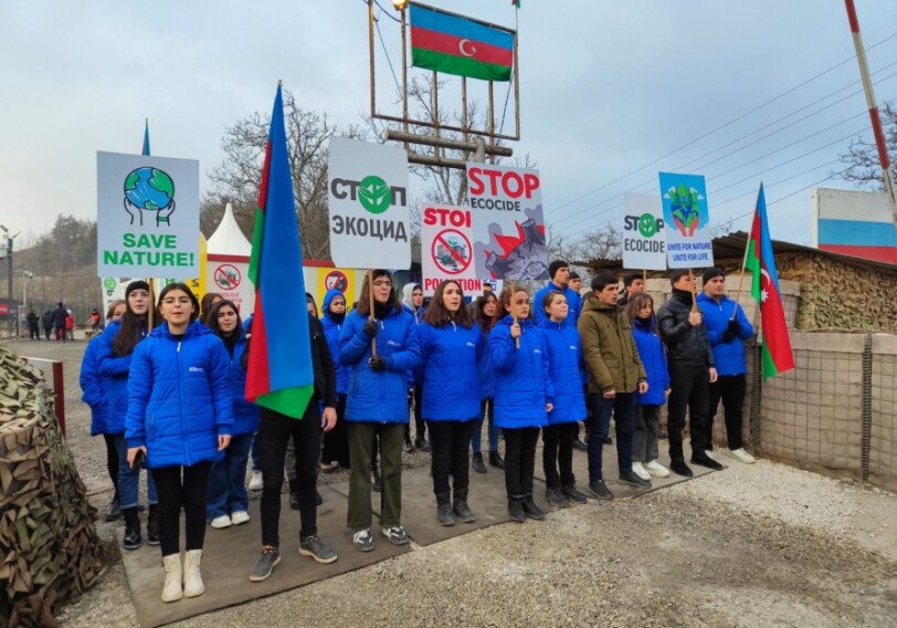 Экоакция дороге Лачин–Ханкенди продолжается уже 82 дня (Фото)