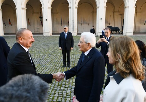 В Риме состоялась церемония официальной встречи Президента Азербайджана (Фото-Видео)