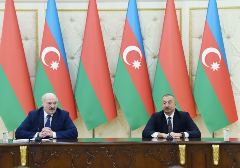 Ильхам Алиев и Александр Лукашенко  выступили с заявлениями для печати (Фото-Обновлено)