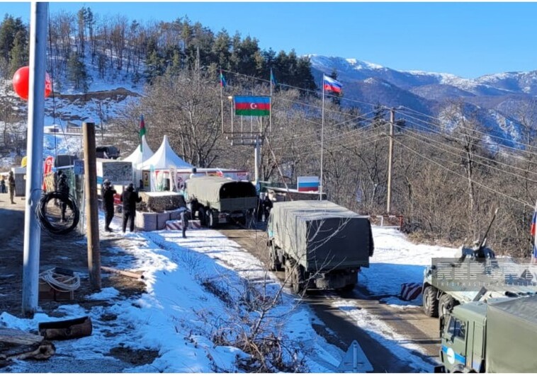 Сегодня по дороге Ханкенди-Лачин беспрепятственно проехали 25 автомобилей миротворцев