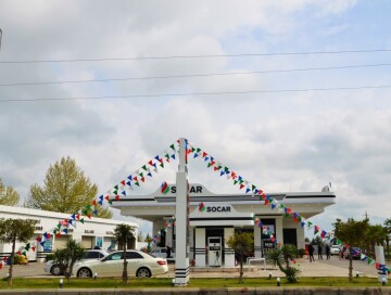 В Барде сдана в эксплуатацию первая АЗС марки SOCAR (Фото)